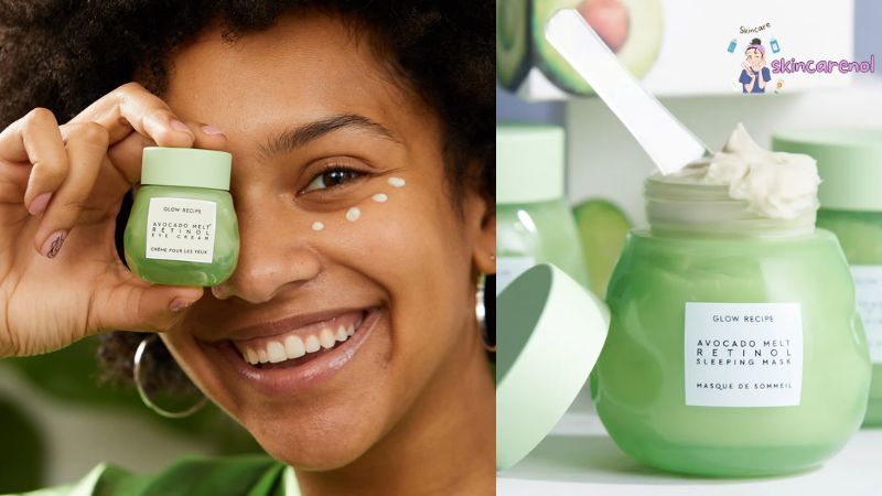 Eye Cream: Rejuvenating with Glow Recipe Avocado Melt Retinol Eye Sleeping Mask