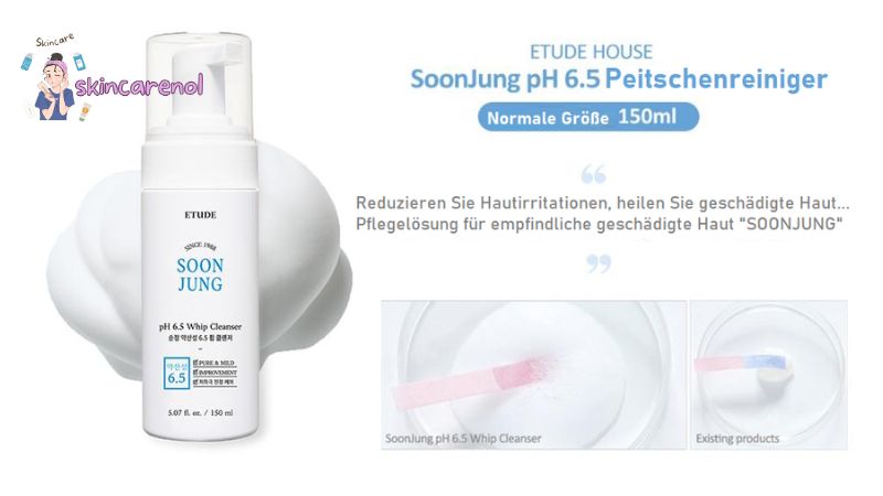 SoonJung pH 6.5 Whip Cleanser by Etude House: Korean Skincare for Eczema